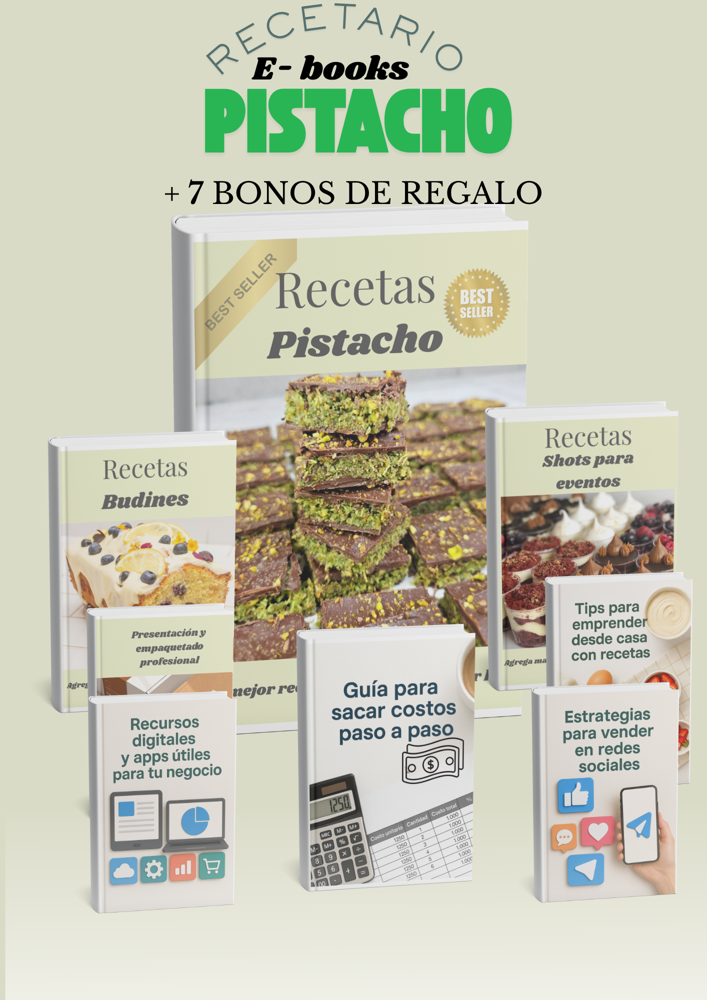 Recetario de pistacho: 50 recetas para emprender